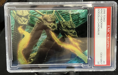 KING GHIDORAH GODZILLA  1996 CHROMIUM AMADA #3 Graded 10 MINT SUPER COOL!-image