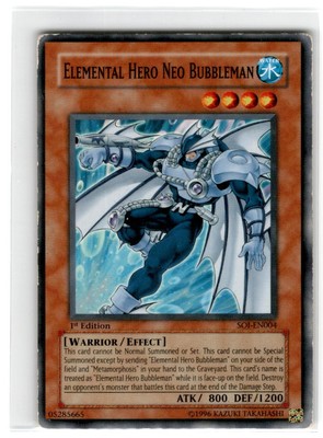 Yu-Gi-Oh! Elemental Hero Neo Bubbleman Common SOI-EN004 Heavily Played 1st-image