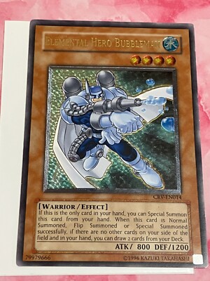 YUGIOH ELEMENTAL HERO BUBBLEMAN ULTIMATE RARE CRV-EN014 LP-image