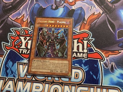 Destiny Hero - Plasma CT04-EN003 Secret Rare Damaged Yugioh Card-image