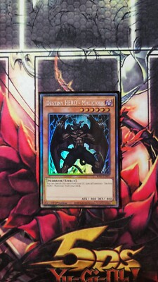 Yu-Gi-Oh Destiny Hero - Malicious Collectors Rare 1st Edition RA03-EN001-image
