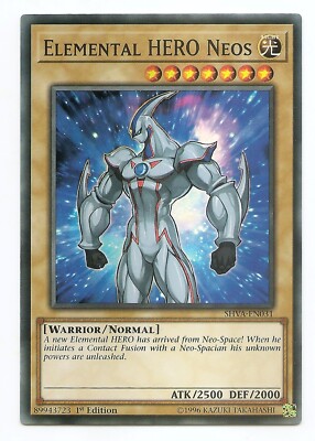 Elemental HERO Neos SHVA-EN031 Super Rare Yu-Gi-Oh Card 1st Edition New-image