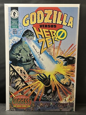 Godzilla versus Hero Zero DARK HORSE Signed By Michael Eury Art Adams CVR (VF)-image
