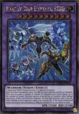Yugioh MP24-EN018 - Wake Up Your Elemental Hero - Quarter Century Secret Rare-image