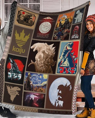 Godzilla Art Fleece Blanket, Godzilla Movie Blanket-image