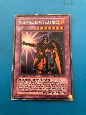 YUGIOH Ultra Rare Elemental Hero Flare Neos POTD-EN032 1st Edition PLAYED-image