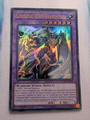 YuGiOh! Elemental HERO Grandmerge DUPO-EN004 Ultra Rare 1st Ed-image