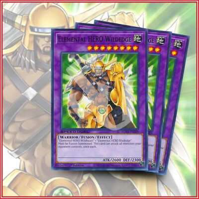 YuGiOh ELEMENTAL HERO WILDEDGE x3 | SGX4 JADEN's DECK ▪️ 1ST EDITION 💎-image