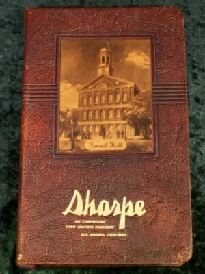 1953 leather Executive Record and Travel guide nice appointments railroads maps-image