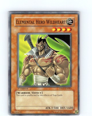 Yu-Gi-Oh TCG Elemental Hero Wildheart DP03-EN003 1st Edition Common Card LP-image