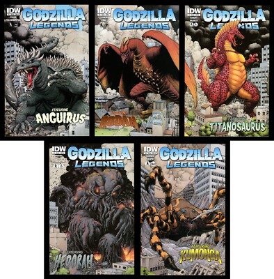 Godzilla Legends Comic Set 1-2-3-4-5 Lot Arthur Adams Cover Art Collection Kaiju-image