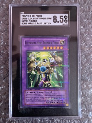 YUGIOH MF01-EN001 ELEMENTAL HERO THUNDER GIANT PARALLEL RARE - SGC 8.5 NM/M-image
