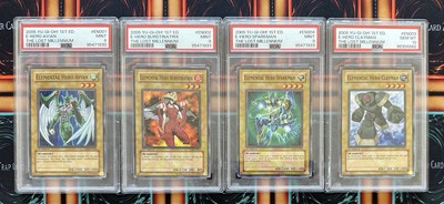 Elemental Hero Avian, Burstinatrix, Clayman, Sparkman TLM-EN 1st Edition PSA 9/10-image