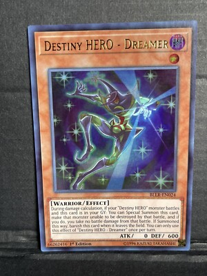 YuGiOh - Destiny HERO - Dreamer - BLLR-EN024 - Ultra Rare - 1st Ed. - NM-image