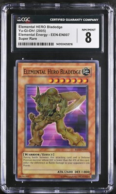 CGC 8 Yu-Gi-Oh!(2005) Elemental Hero Bladedge EEN-EN007 Super Rare Unlimited-image
