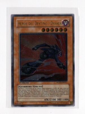 Yugioh SPANISH Destiny Hero - Dasher POTD-EN017 SP017 Ultimate Rare 1st Ed LP-image