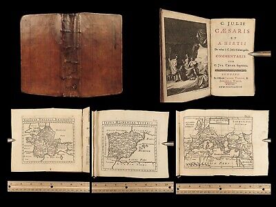 1716 Julius Caesar WAR Commentary Military MAPS Tactics Bellum Africum Hirtius-image