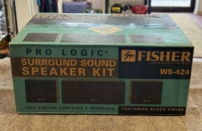 **NEW** Fisher WS-424 Surround Sound Speaker System - Black Finish-image