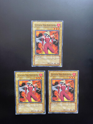 Yugioh Elemental Hero Burstinatrix TLM-EN002 / YSD / DP1 1st Edition Damaged X3-image