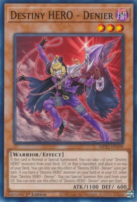 Yugioh MP22-EN199 Destiny HERO - Denier 1st Edition Mint-image
