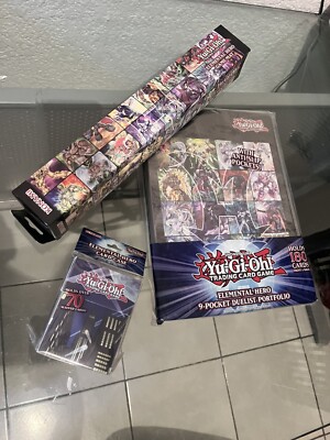 New Bundle YuGiOh Elemental Hero Duelist Portfolio, Mat And Card Case Box-image