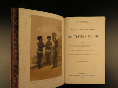 1853 1st ed Erskine Journal of Cruise Pacific Islands Tonga Fiji Polynesia MAP-image