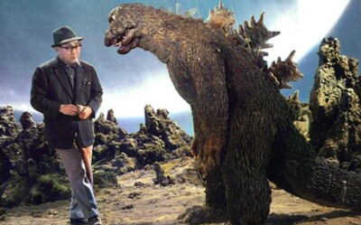 Godzilla  Behind the Scene Mouse Pad Vintage Photo 1956 Classic Monster Movie-image