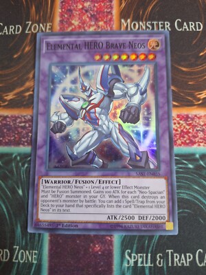 Yu-Gi-Oh! Elemental HERO Brave Neos SAST-EN035 Super Rare 1st Edition Near Mint-image