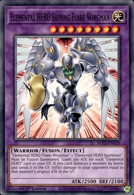 Elemental HERO Shining Flare Wingman - 1st Edition BLC1-EN139 - NM - YuGiOh-image
