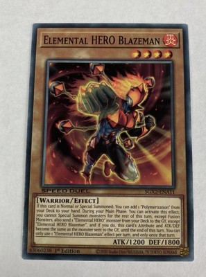 Yugioh Elemental Hero Blazeman SGX2-ENA11 Midterm Paradox  Common 1st Edition-image