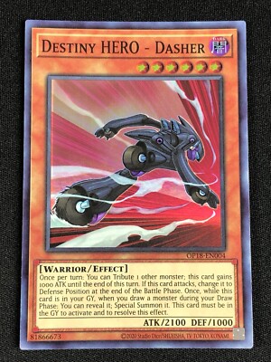 YUGIOH DESTINY HERO DASHER OP18-EN004 SUPER (NM)-image