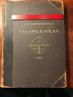 A. E. Nordenskiold Facsimile Atlas; 1889; Folio; 15th &16th Century Maps; Rare-image