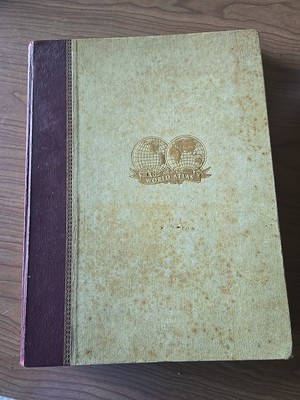 Hammond's World Atlas Classics Edition Leather Bound 1956 With World Gazetteer-image