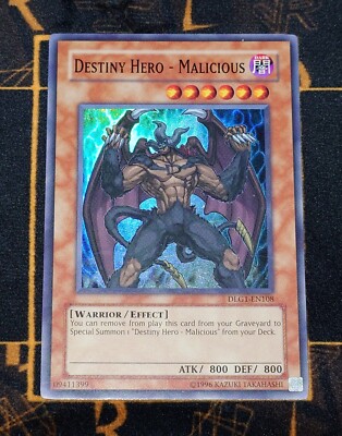 YUGIOH Destiny HERO - Malicious (DLG1-EN108) Super Rare Near Mint-image