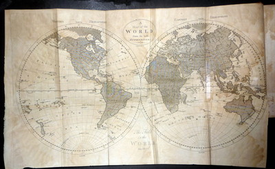 1816 World Map, Missions to Java China Surinam, Conversion of Indians Laplanders-image