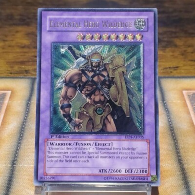 Yu-Gi-Oh! Elemental Hero Wildedge EEN-AE035 1st Ultimate Asian English LP EX-image