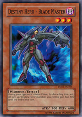 3 x Destiny Hero - Blade Master - DP05-EN008 - Common - 1st Edition Near Mint, E-image