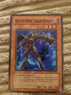 1x YuGiOh TCG Destiny Hero Blade Master POTD EN015 Trading Card Game-image