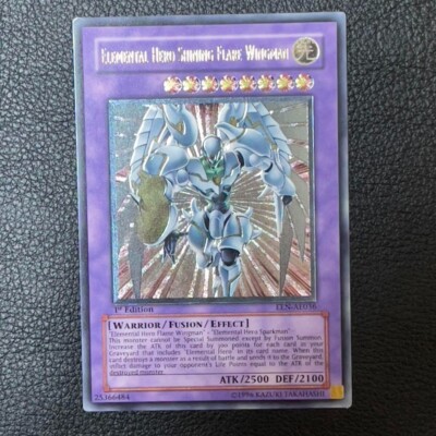 2006 E-Hero Shining Flare Wingman EEN-AE036 1st ED Ultimate Rare YuGiOh English-image