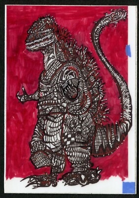 Joey Feldman Godzilla Minus One Big Lizard 2024 Fine Art Print Sticker 3x4.25in-image
