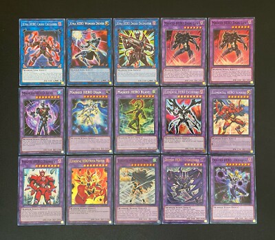 YUGIOH! ELEMENTAL HERO DECK (VISION HERO FARIS, DESTINY HERO PLASMA, EVIL HEROS)-image