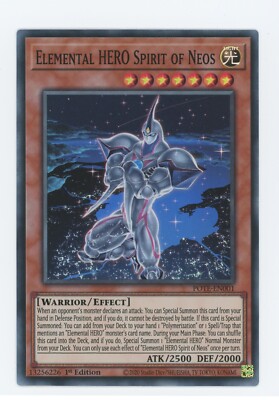 Yugioh Elemental Hero Spirit Of Neos POTE-EN001 Super 1st Edition NM-image
