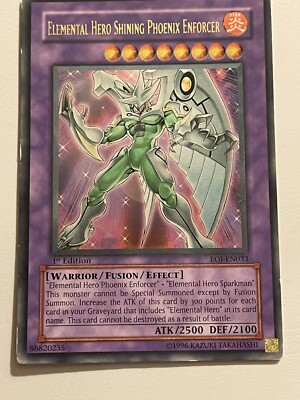 Yugioh Elemental Hero Shining Phoenix Enforcer Ultimate Rare 1stEOJ-EN033 MP/HP-image