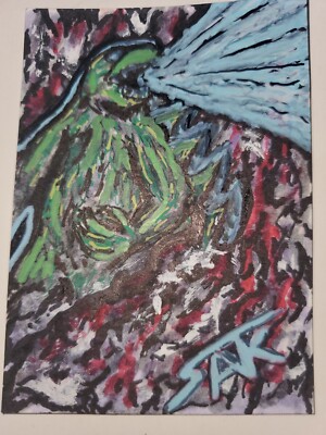 Godzilla Pop Sketchcard - 1 of 1 Original Art on Bristol-image
