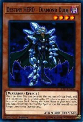 ( DESTINY HERO - DIAMOND DUDE ) - Common - LEHD-ENA06 - 1st - NM - Yu-Gi-Oh-image