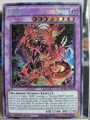 Yugioh! Destiny HERO - Destroyer Phoenix Enforcer - BODE-EN039 - Secret Rare - 1-image