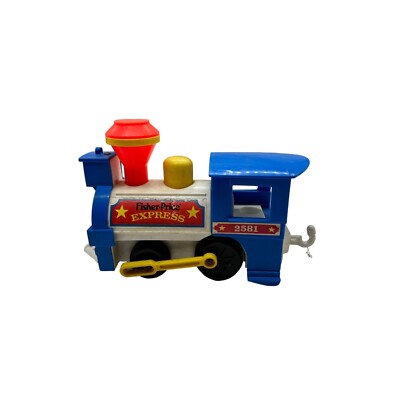 Vintage Fisher Price Express Circus Train Engine 2581 1986 Makes Whistle Sound-image
