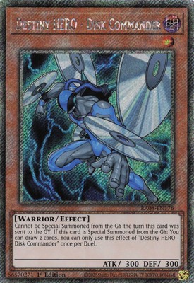 Yugioh Destiny Hero Disk Commander RA03-EN176 - Platinum Secret Rare-image