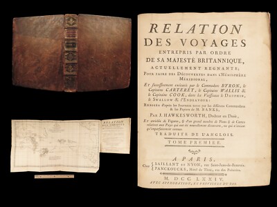 1774 Pacific Ocean Voyages 1ed Byron Wallis Carteret Cook Hawkesworth 15 MAPS-image