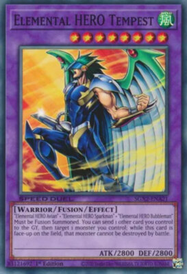 Yugioh! Elemental HERO Tempest - SGX2-ENA21 - Common - 1st Edition Near Mint, En-image